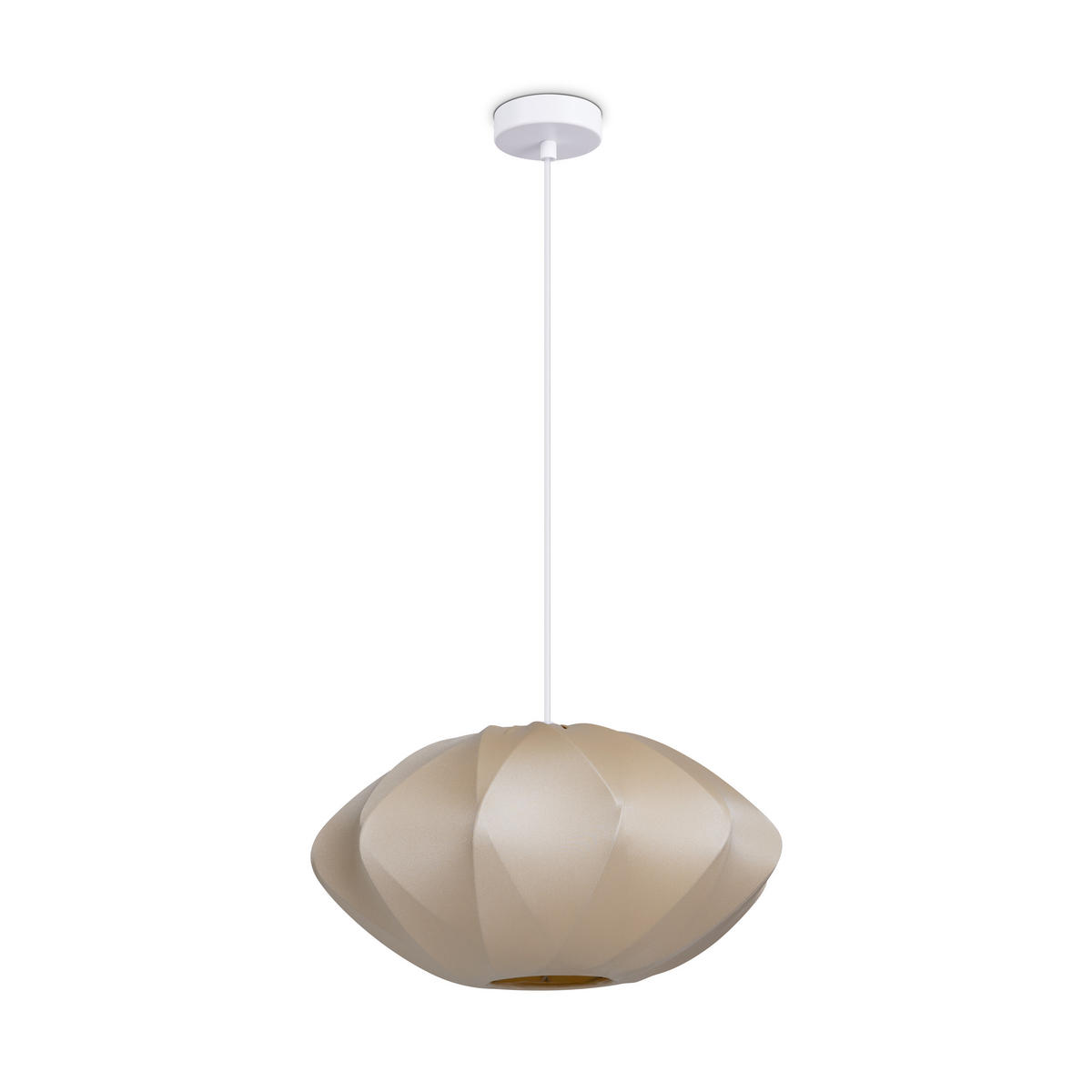 PENDELLEUCHTE Hugo Pd1 Jasmin - Beige, Metall (40/40/22.9cm) - Paco Home