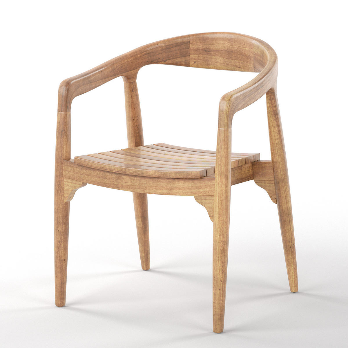 MASSIVER GARTENSTUHL - 2er-Set - Teak massiv - Braun - Teakfarben, Holz (58/79/57cm) - home24