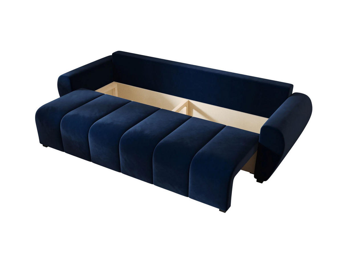 SOFA MOLISA mit Schlaffunktion ITAKA 10 mit Stauraum - Grün, Textil (86/82/246cm) - Bedante