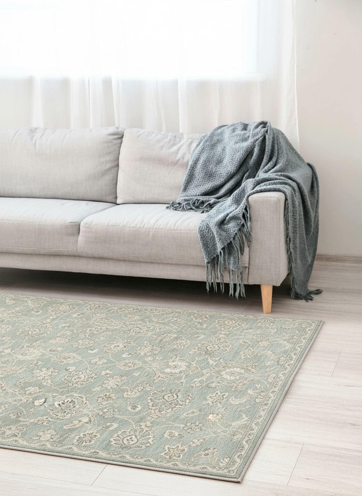 DESIGN Teppich mit Kurzflor blau - Blau, Textil (200/290cm) - AFK Living
