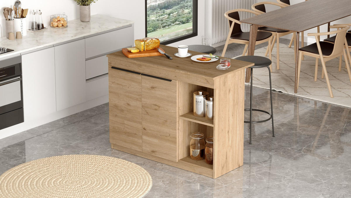 ESSTISCH siven Braun - Braun, Holz (120/60/88cm) - Habitat Garten