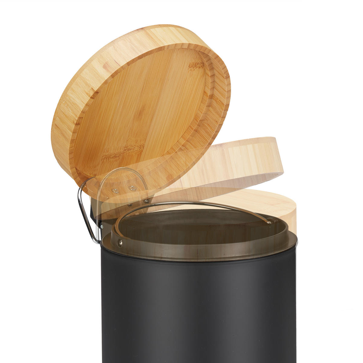 KOSMETIKEIMER - Schwarz, Holz/Kunststoff (17/24.5/23cm) - Relaxdays
