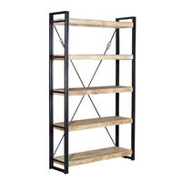 BÜCHERREGAL aus Mangoholz - Goldfarben, Holz (120/200/35cm) - Giner y Colomer
