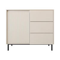 KOMBIKOMMODE Ozmi 1D3SZ - Kaschmir/Schwarz, Holzwerkstoff/Metall (103/90/50cm) - MIRJAN24