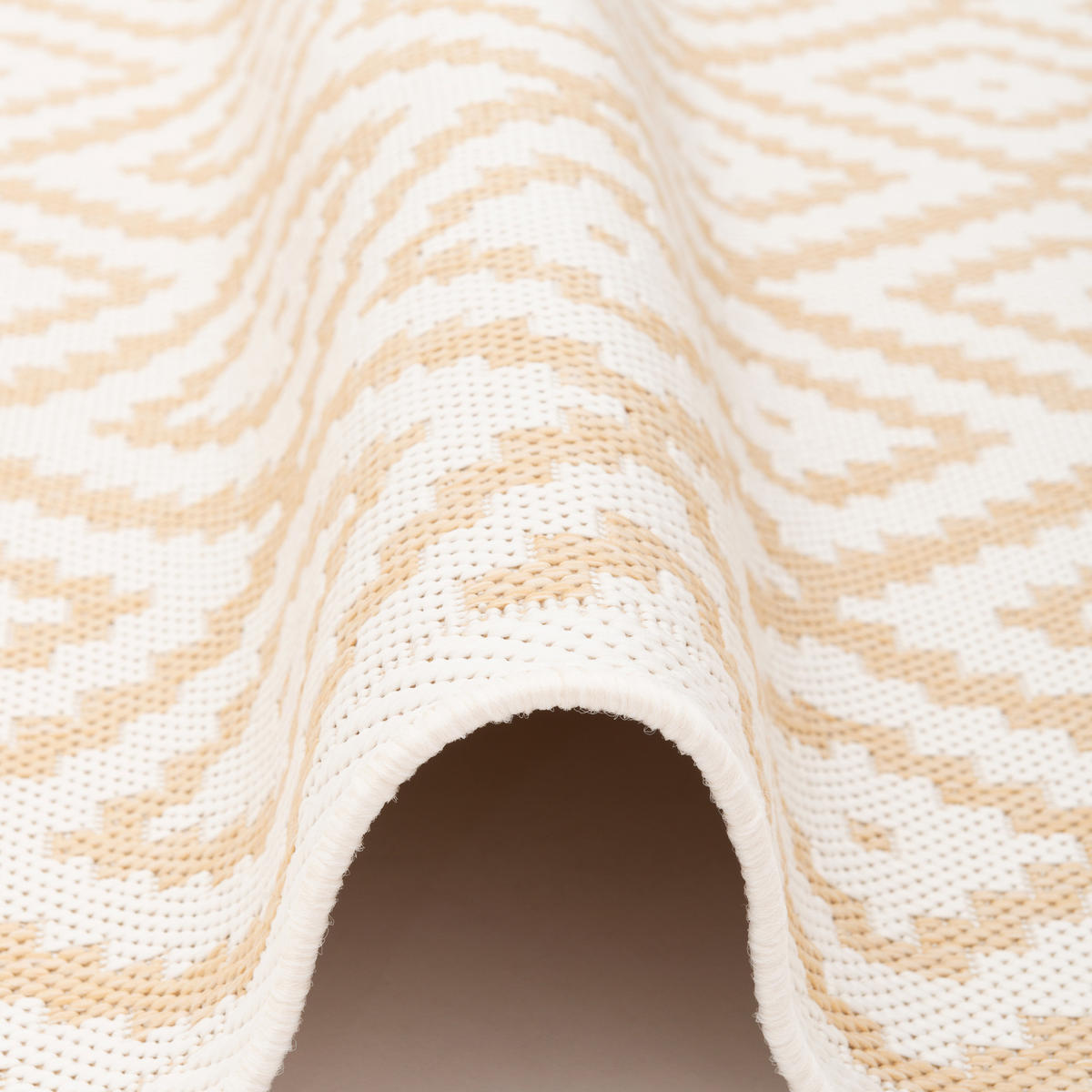 IN & OUTDOOR TEPPICH VALENCIA FLIESENOPTIK - Beige, Textil (140/200cm) - Pergamon