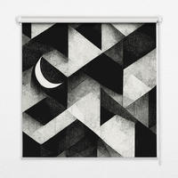 VNÚTORNÁ roleta - okenná roleta - roleta - 70x140 cm - Trojuholníky v abstrakcii - čierna, plast (70/140/0.5cm) - TULUP