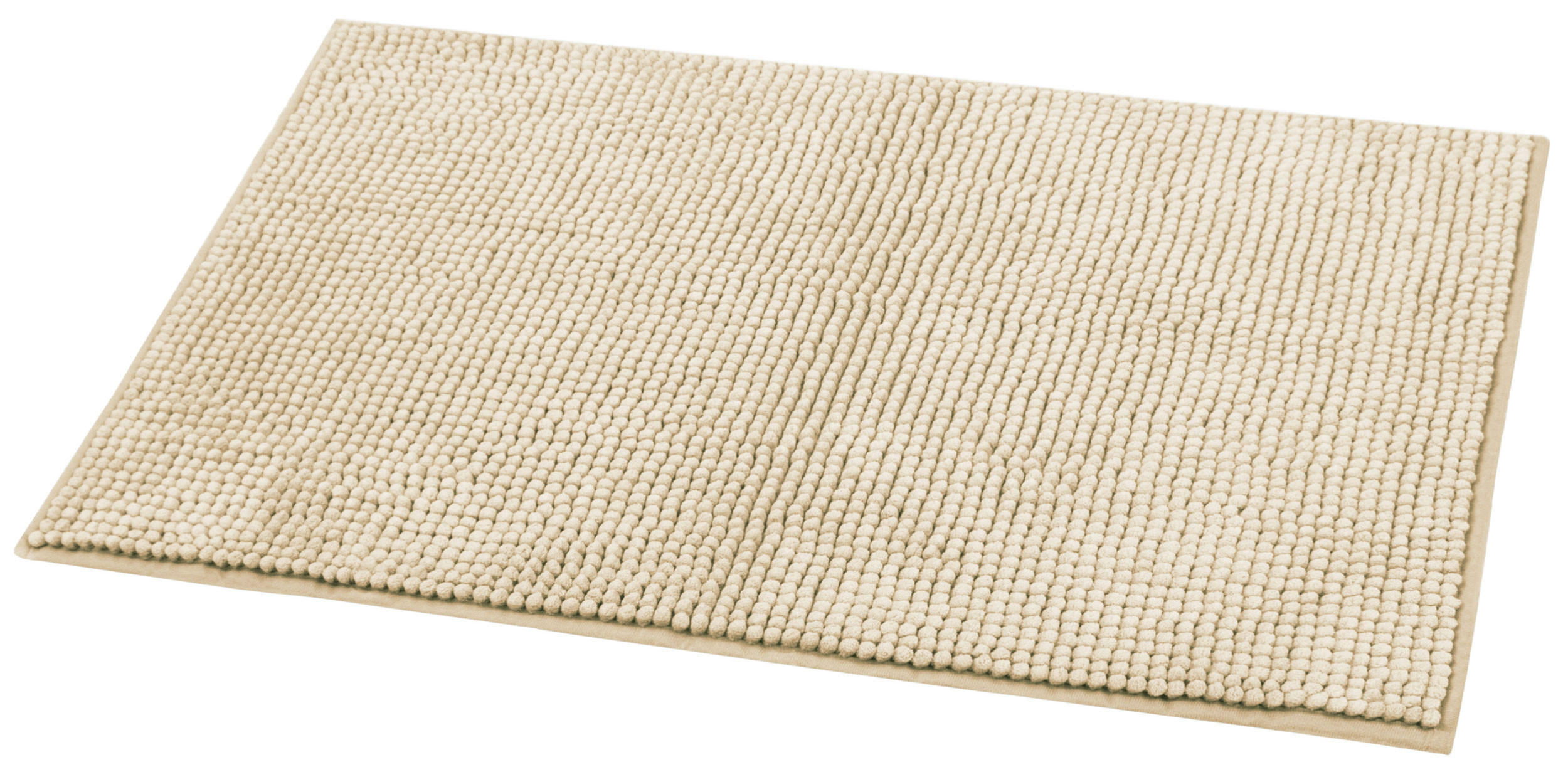 BADEMATTE, 50x80 cm, 100% Polyester, Weiß - Beige, Textil (50/80cm) - Zollner