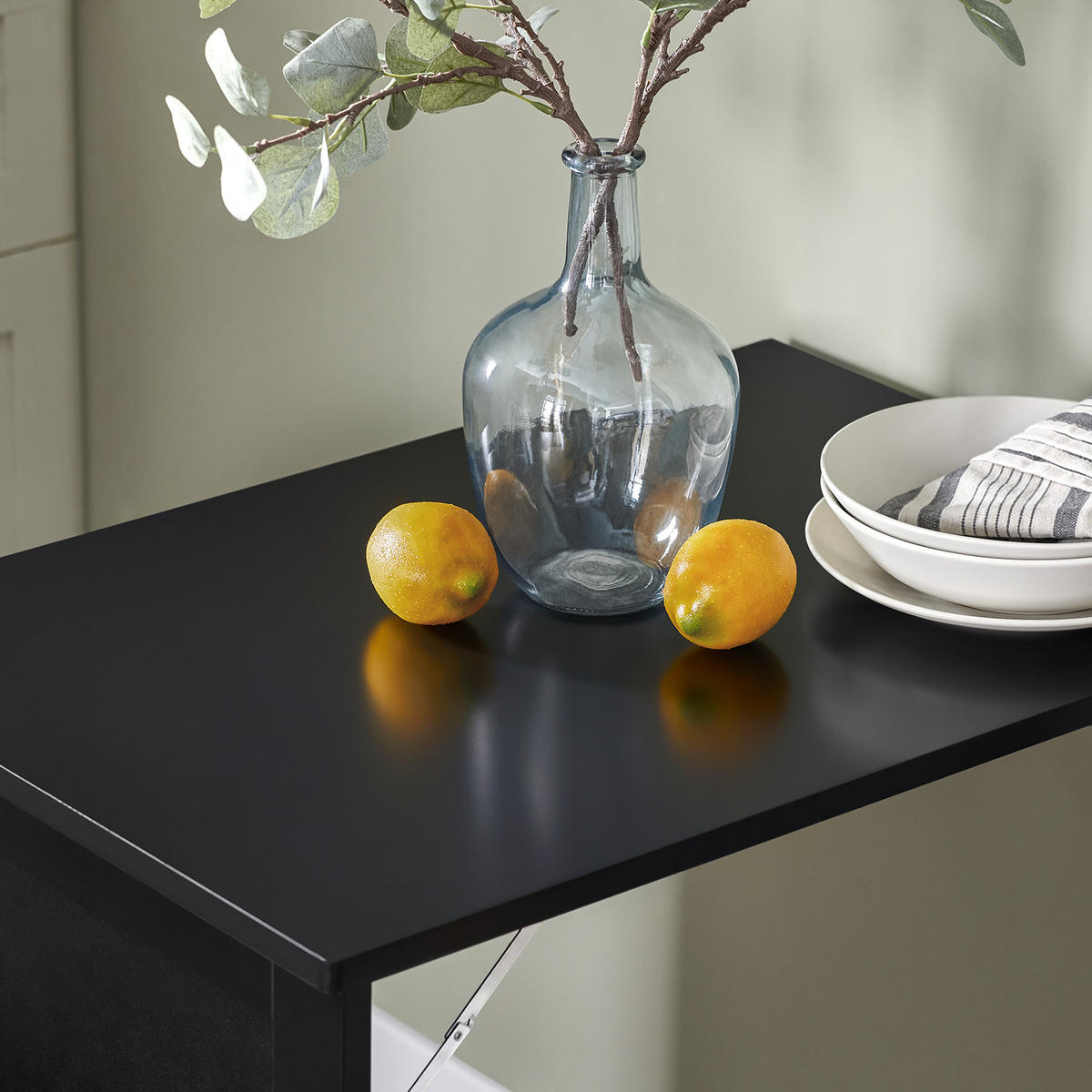 ESSTISCH Schwarz - Schwarz, Holzwerkstoff (50/76/75cm) - SoBuy
