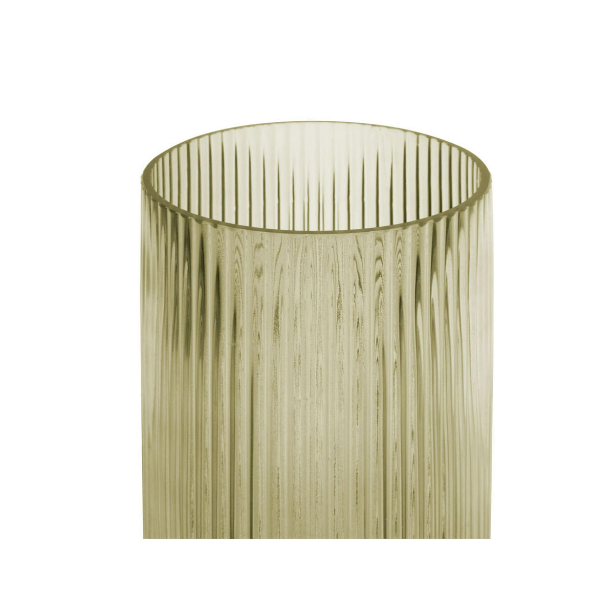 VASE Allure Straight Grün 12/12/30 cm - Grün, Glas (12/30cm) - Present Time
