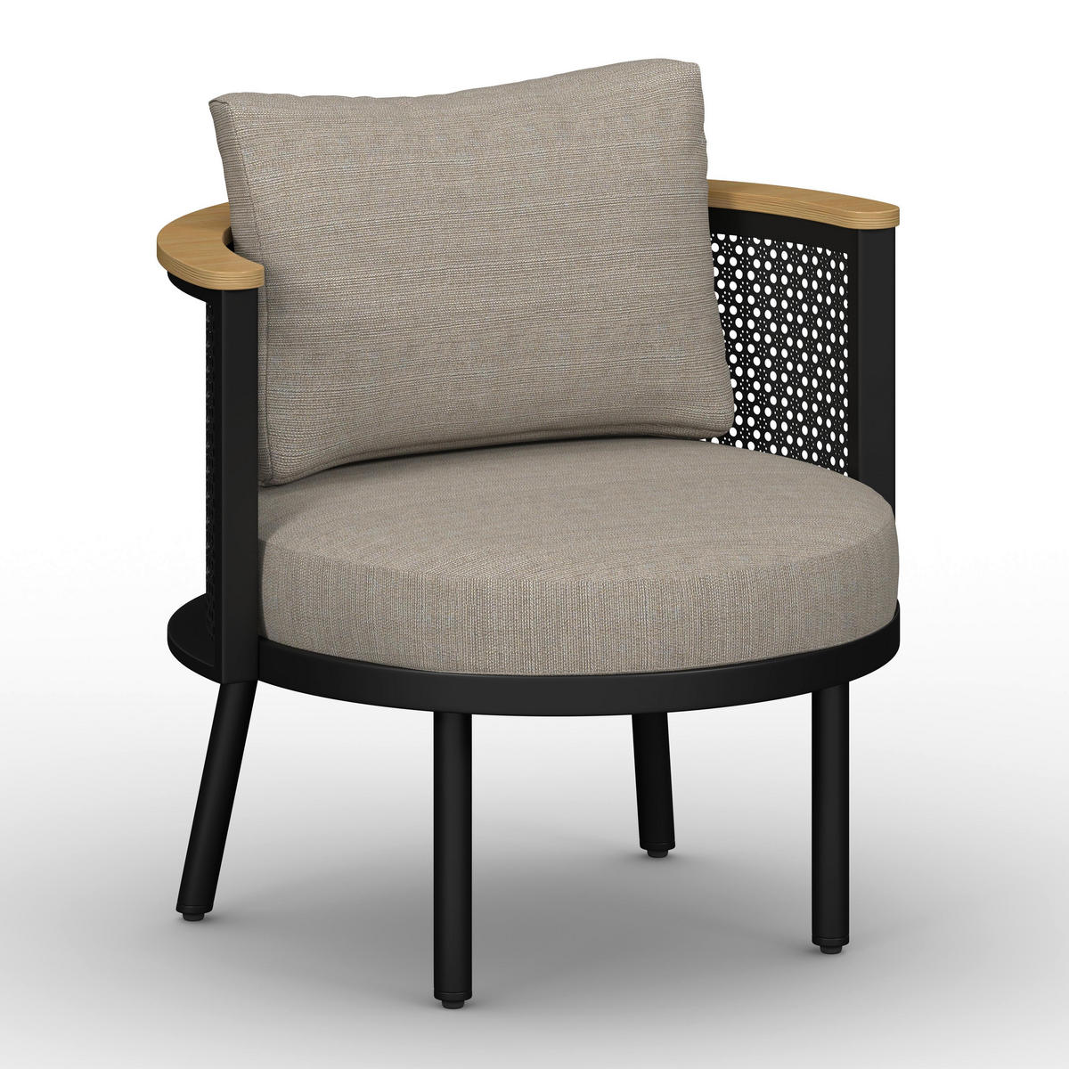 DINING-LOUNGESET Lissa Beige Outdoorstoff/Metall/Polywood - Beige, Metall - Bessagi Garden