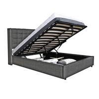 BETTKASTEN WEMBLEY mit Lattenrost/ Bett 160x200 - Dunkelgrau - Anthrazit, Holzwerkstoff (160/200cm) - Weber Industries