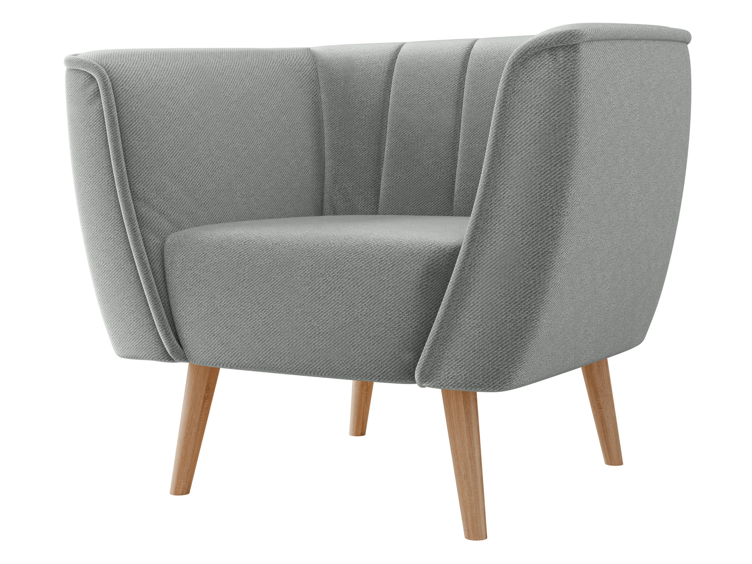SESSEL Pas 1 - Naturfarben/Grau, Holz/Textil (82/75/74cm) - MIRJAN24