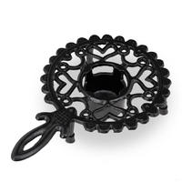 STÖVCHEN - Schwarz, Metall (14.5/5cm) - Relaxdays