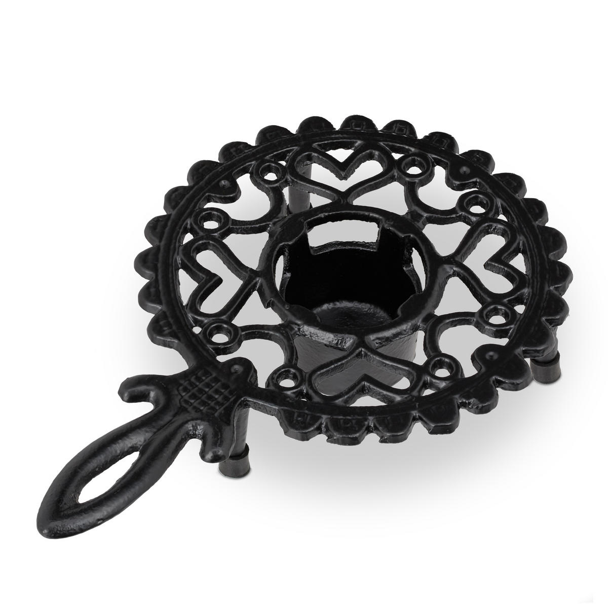 STÖVCHEN - Schwarz, Metall (14.5/5cm) - Relaxdays