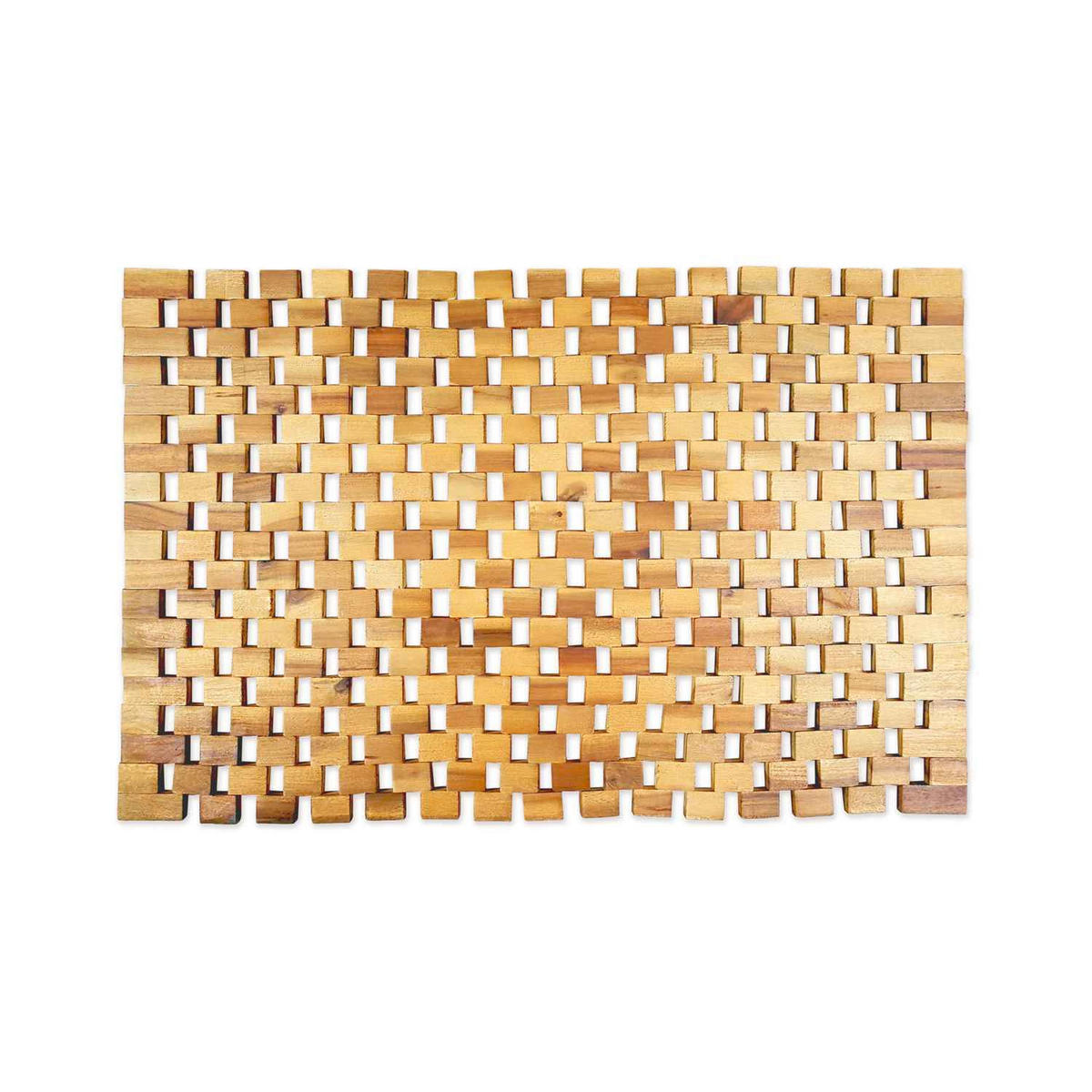 BADEMATTE AKAZIENHOLZ Duschvorleger - Naturfarben, Naturmaterialien (50/80cm) - WohnDirect