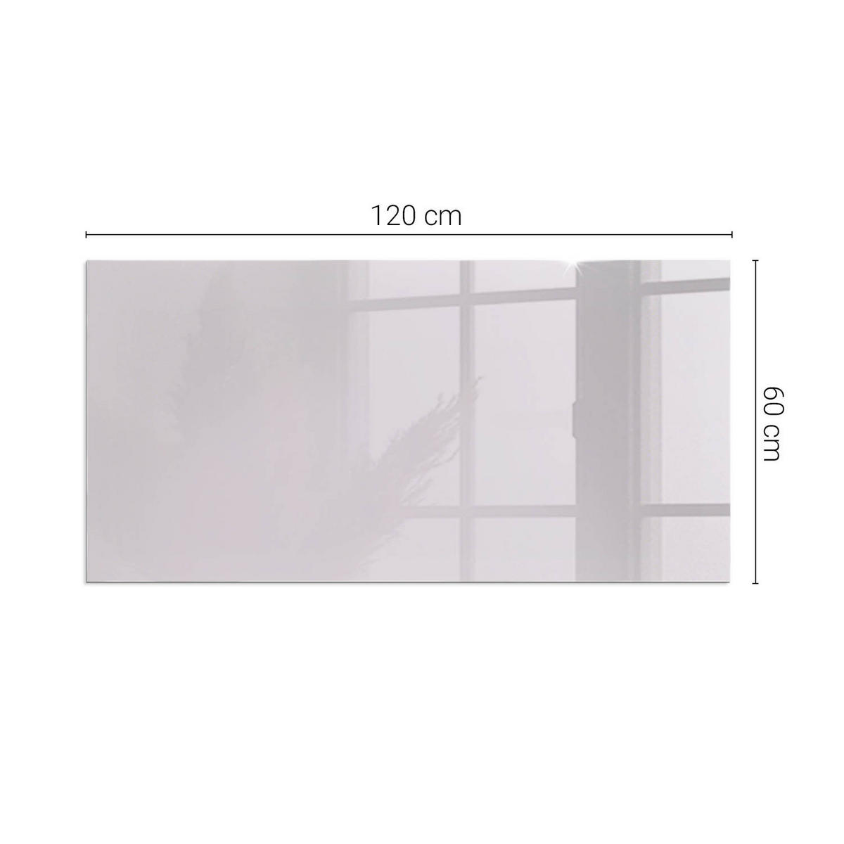 GLASPLATTE für Kamin 120x60 cm - Lila, Glas (120/60/0.4cm) - TULUP