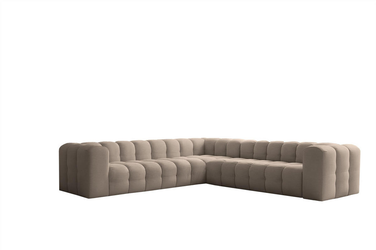 ECKSOFA Solvie In Tiffani - Taupe, Holzwerkstoff/Textil (300/300cm) - Fun Möbel
