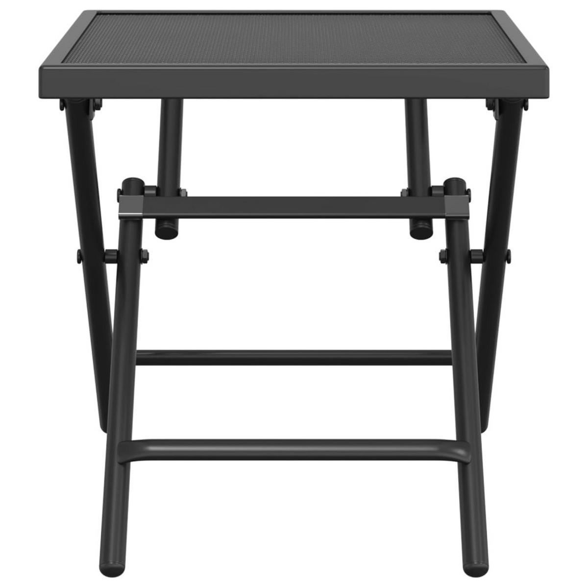 GARTENTISCH Klappbar Anthrazit 38/38/38 Cm Stahlgitter - Anthrazit, Metall (38/38/38cm) - vidaXL