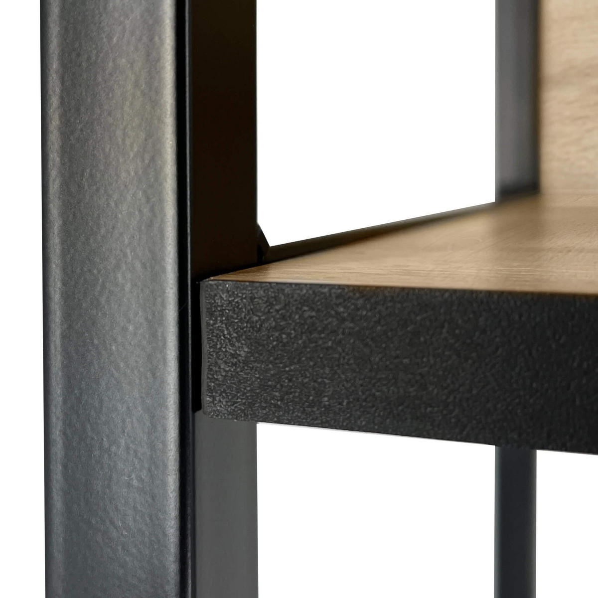 INDUSTRIEREGAL Schwarz, Sonoma Eiche 40x192x32 cm - Schwarz/Sonoma Eiche, Holzwerkstoff/Metall (40/192/32cm) - Akord