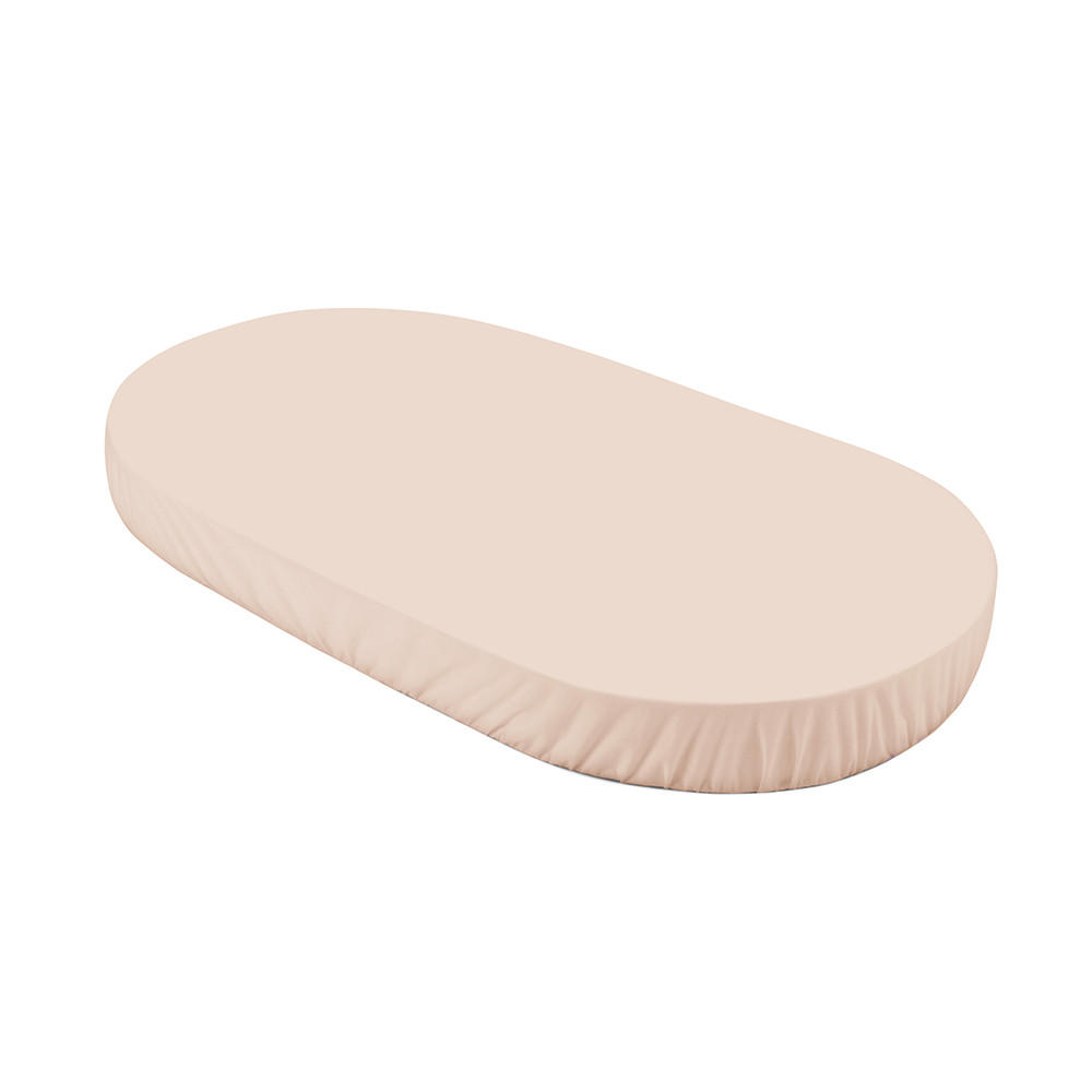 BABY Spannbettlaken für Babybett Oval 7in1 - Champagner, Textil (73/125cm) - waldin
