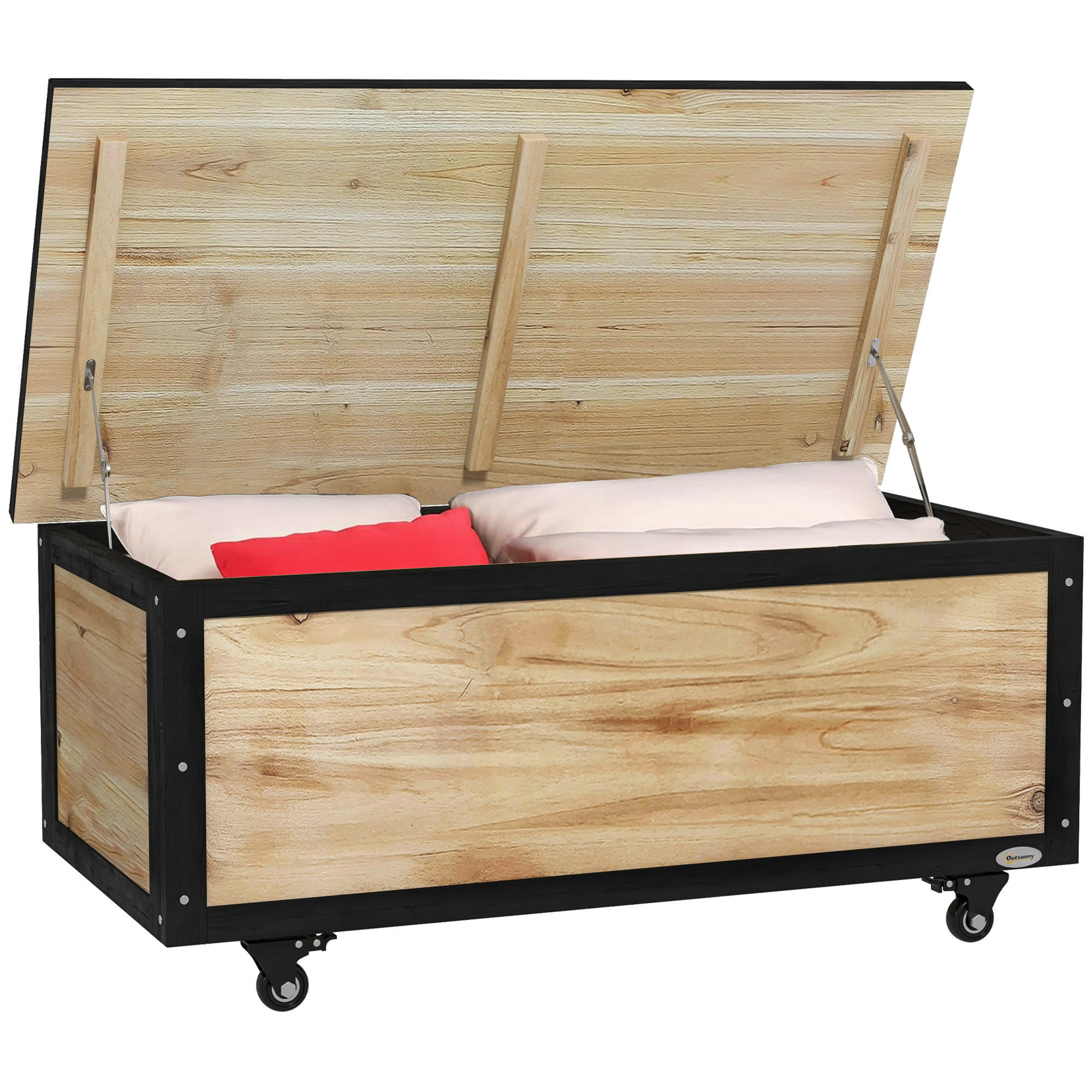 GARTENBOX, Tannenholz, Naturholz - Naturfarben, Holz (50/43/100cm) - Outsunny