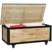 GARTENBOX, Tannenholz, Naturholz - Naturfarben, Holz (50/43/100cm) - Outsunny