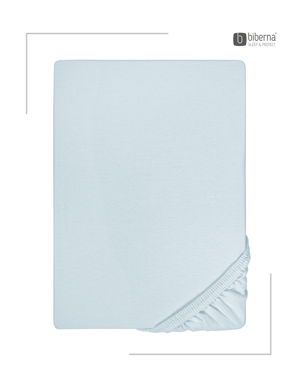 SPANNBETTTUCH Basic Jersey hellblau, 90x190 cm - 100x200 cm - Hellblau, Textil (100/200cm) - biberna Sleep & Protect