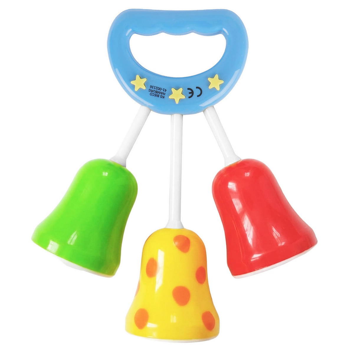 BABY-RASSEL Glöckchen Greifling - Multicolor, Kunststoff (4.5/13.5cm) - Bieco Spielwaren