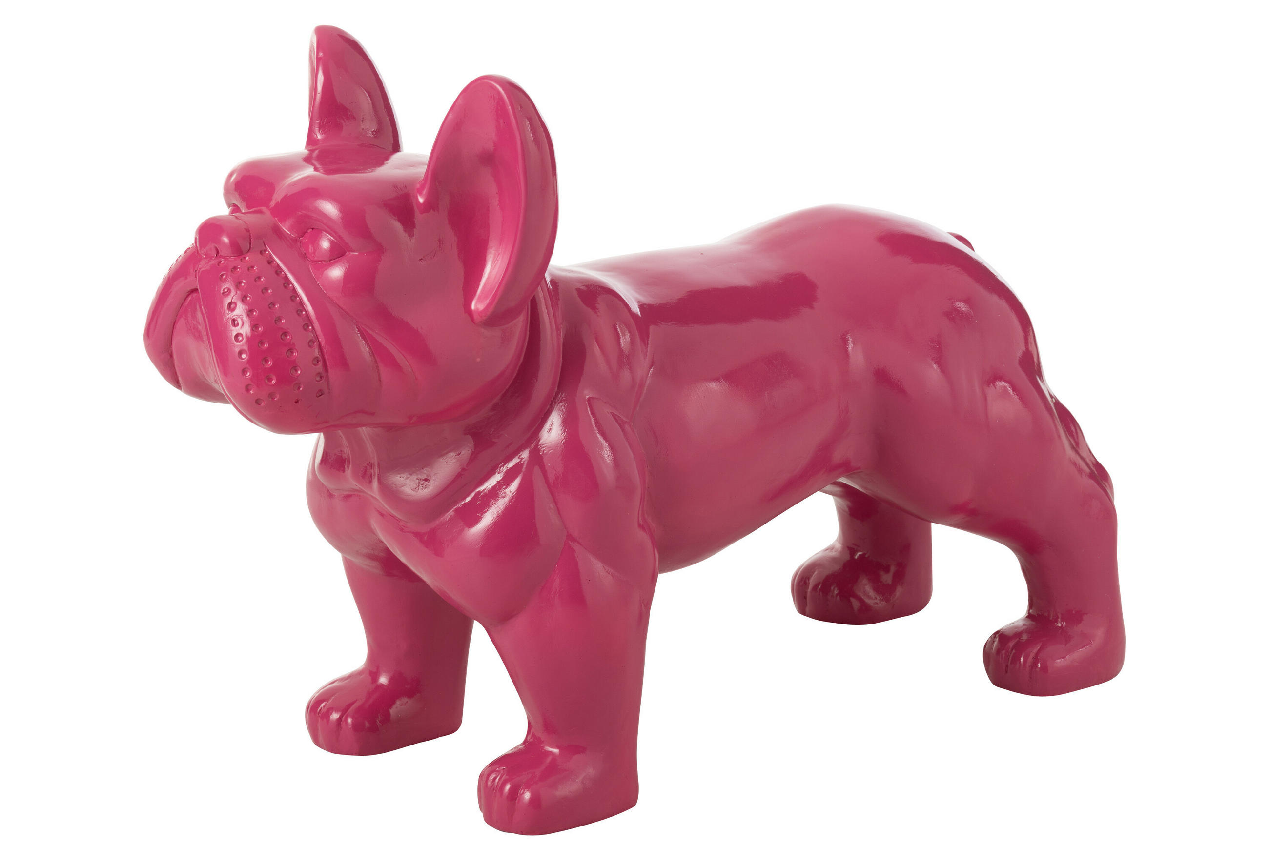 DEKO-OBJEKTE BULLDOGGE - Kunststoff - Rosa - Pink, Kunststoff (38/63/88cm) - J-Line