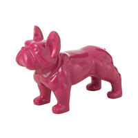 DEKO-OBJEKTE BULLDOGGE - Kunststoff - Rosa - Pink, Kunststoff (38/63/88cm) - J-Line