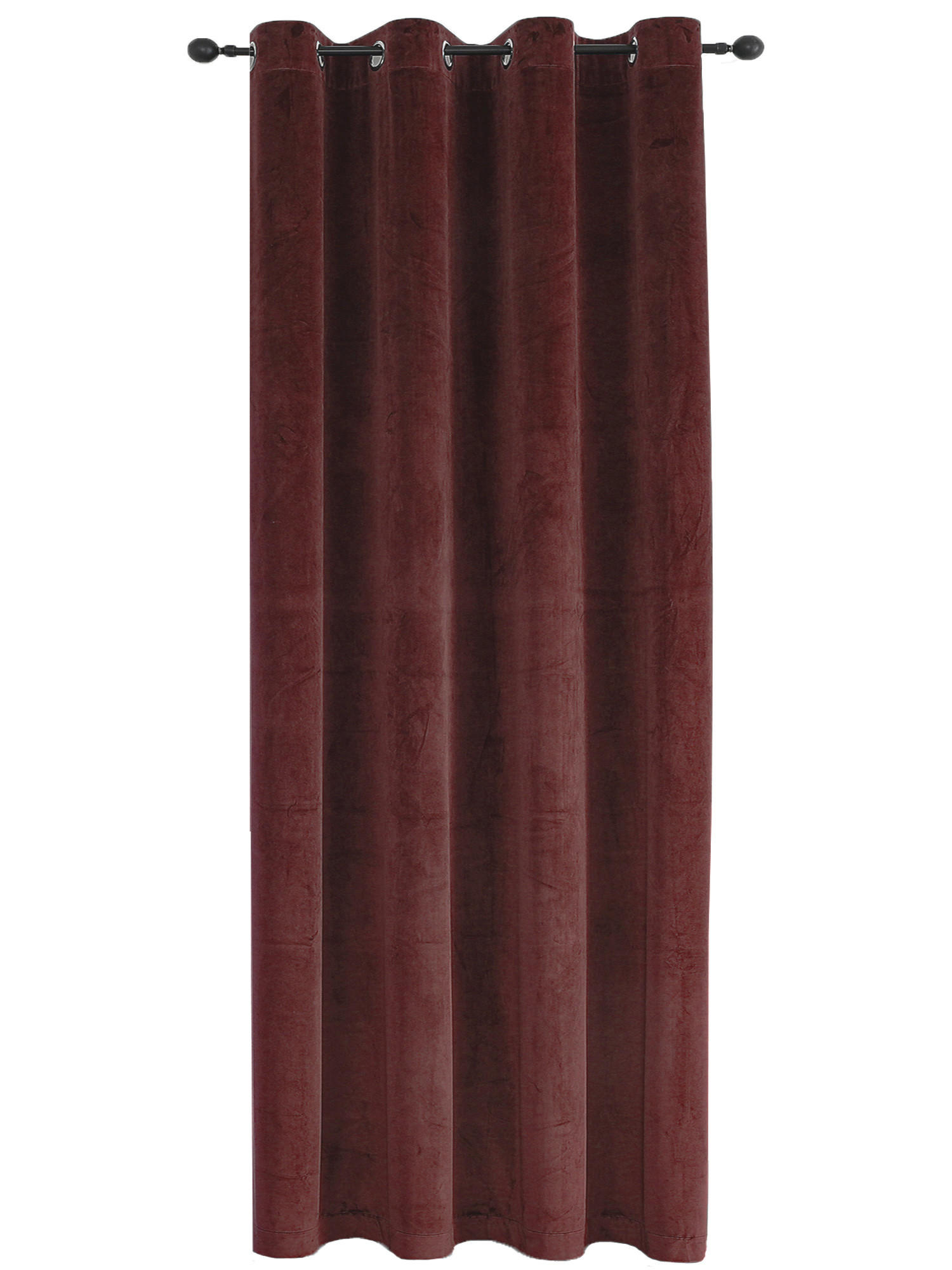VORHANG Ösen Samt 140/175 cm bordeaux - Bordeaux, Textil (140/175cm) - TiborTex