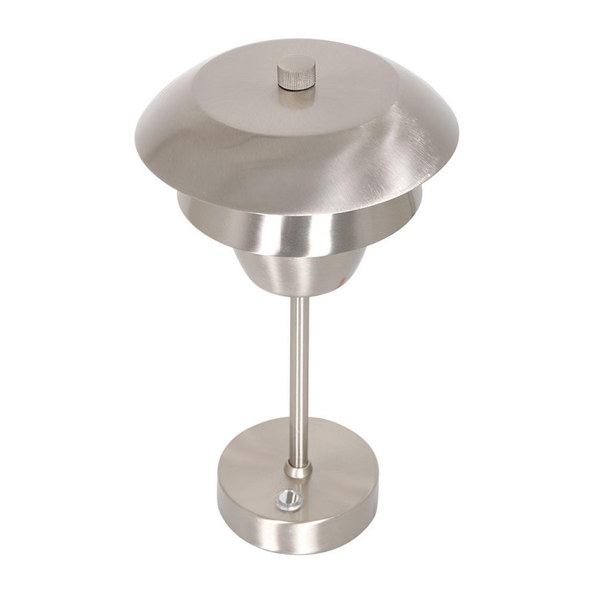 TISCHLEUCHTE Bordlampe Silber Metall - Silberfarben, Metall (18/18/31cm)
