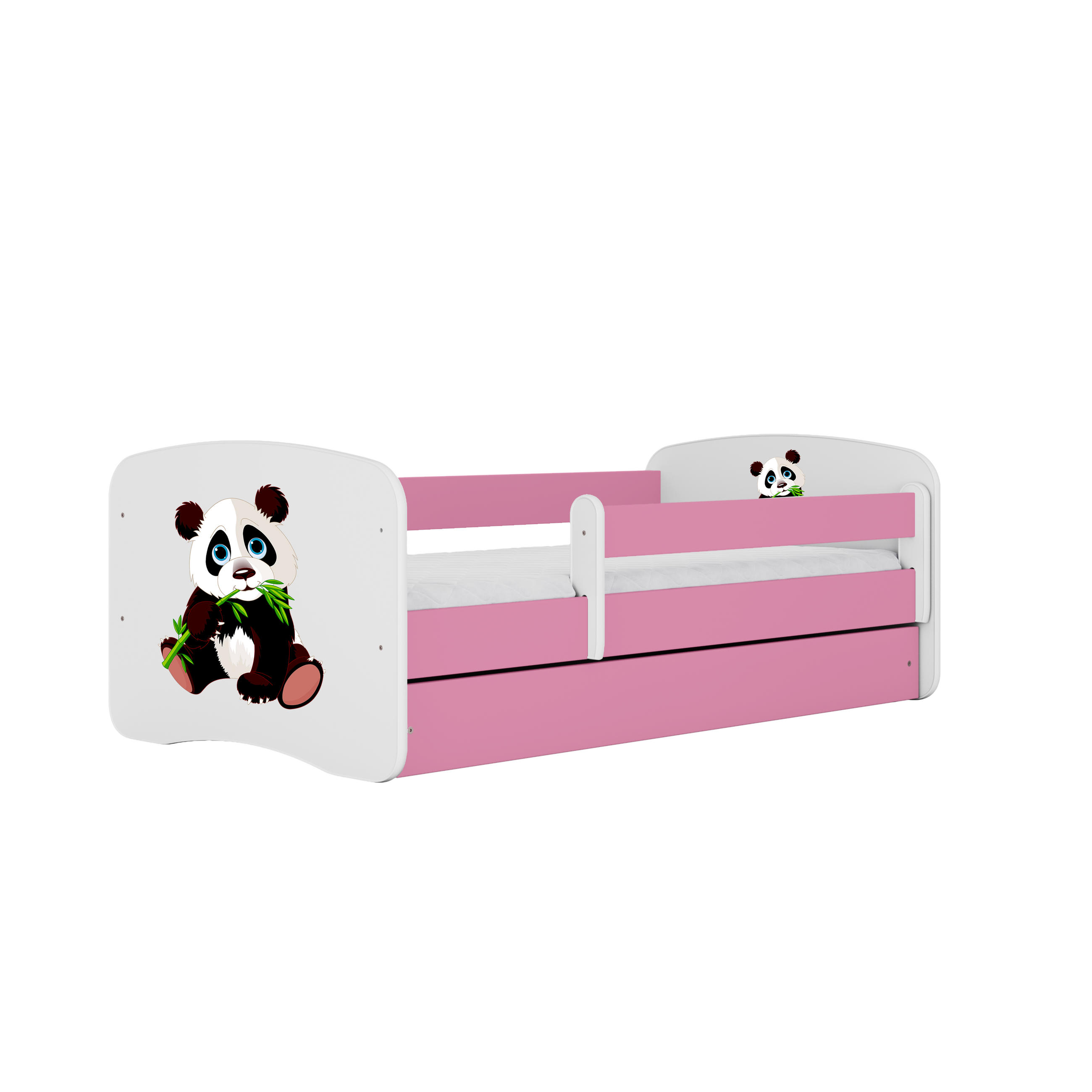 KINDERBETT Panda 2 mit Schublade 180/80 90/61/184 - Rosa, Holzwerkstoff (80/180cm) - RAUMHIRSCH FURNITURE