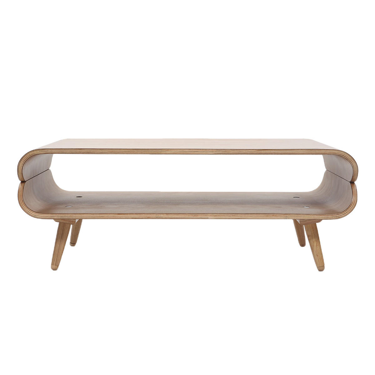 COUCHTISCH Design Eschenholz TAKLA - Grün, Holz (118/60/45cm) - Miliboo