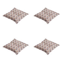 SITZKISSEN Rae - Braun - 50/50/7 cm - 4er-Set - Braun, Textil (50/7/50cm) - Madison
