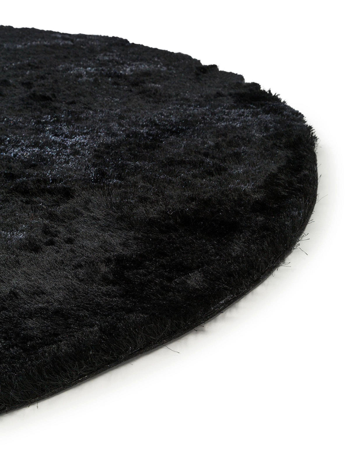 HOCHFLORTEPPICH Whisper Schwarz ø 80 cm rund - Schwarz, Textil (80/80cm) - benuta Nest