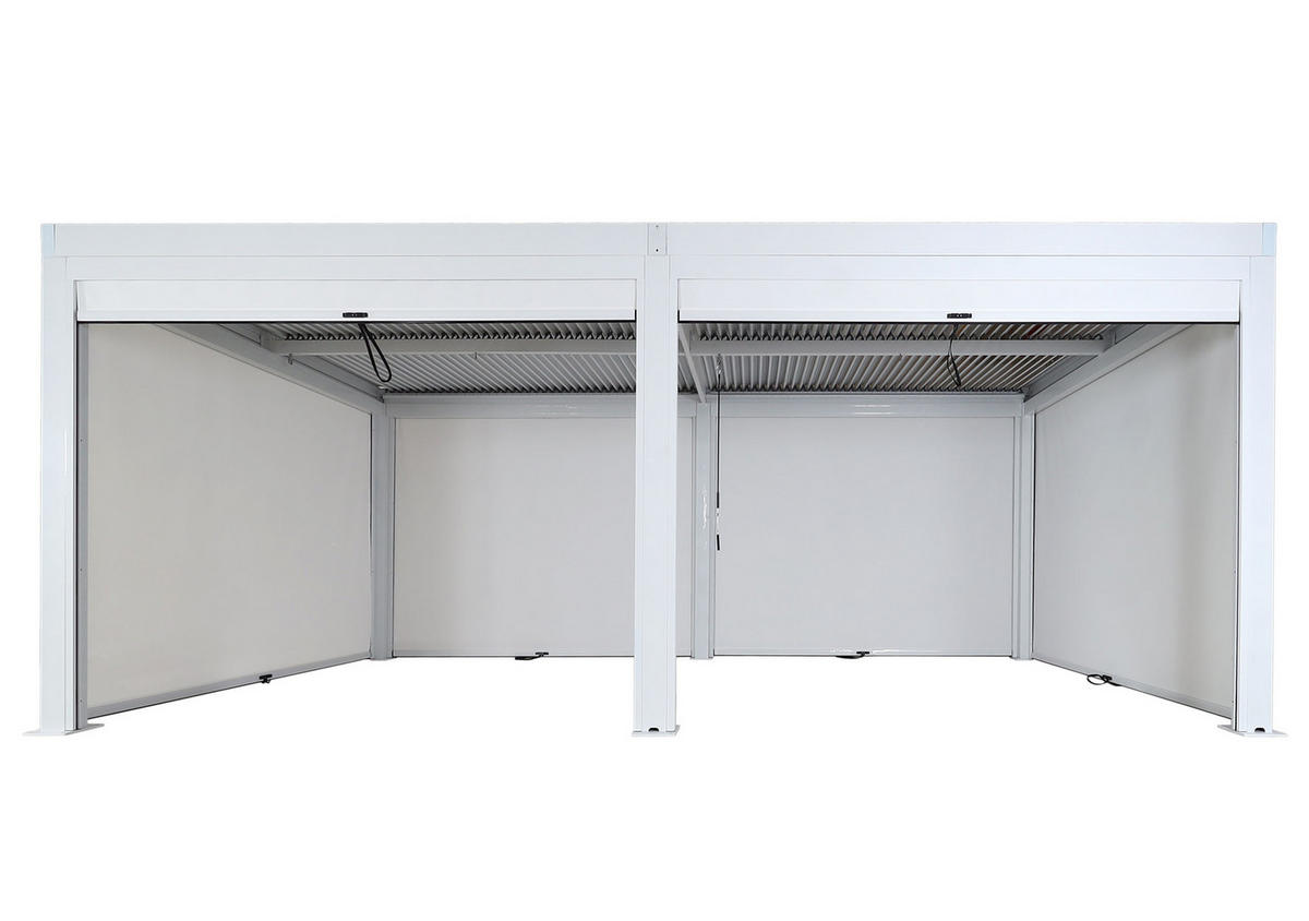 PERGOLA MIT SEITENWAND Weiß - Weiß, Metall (583/220/301cm) - MCW