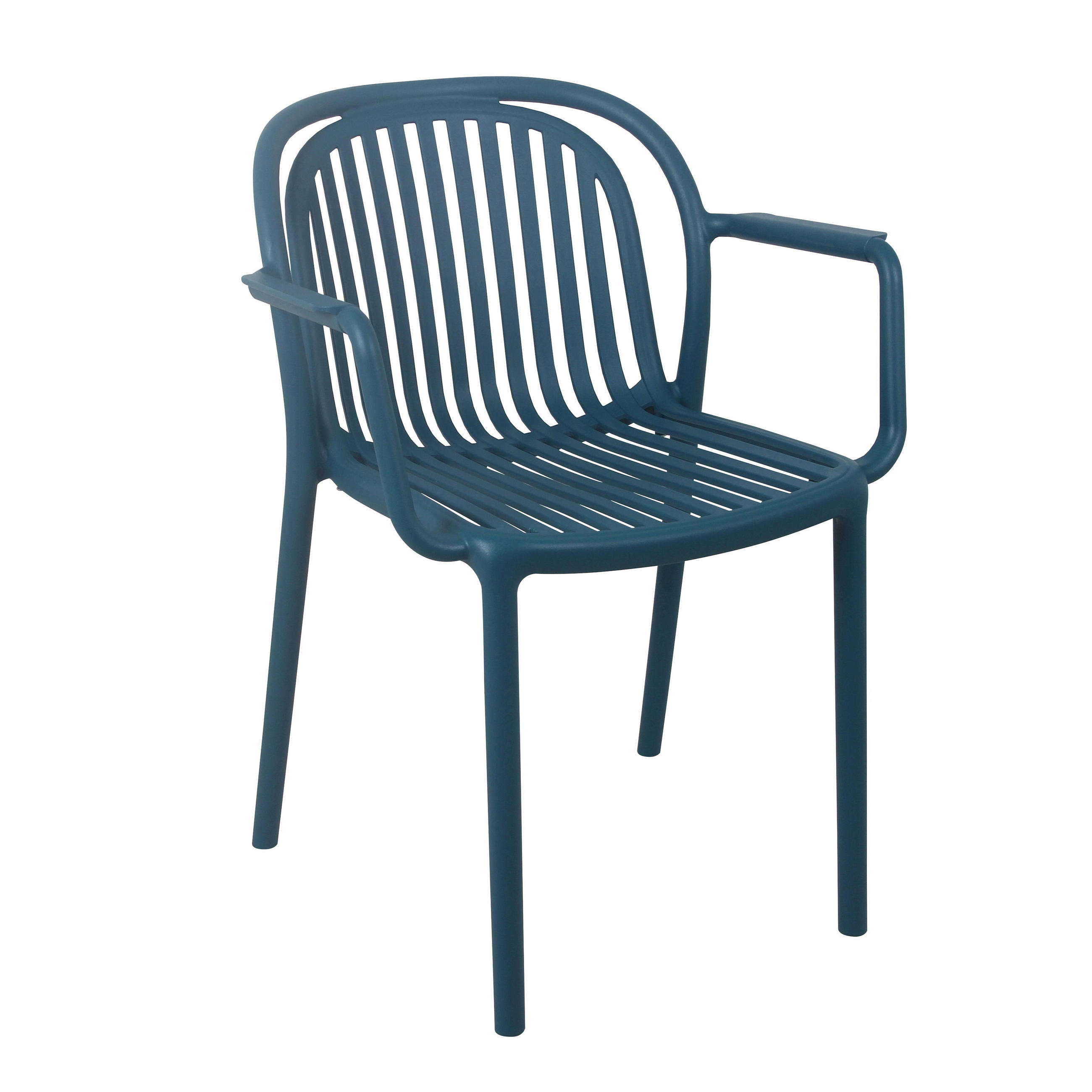 GARTENSTUHL, Blau - Blau, Kunststoff (57/58cm) - Oviala