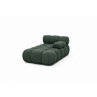 CHAISELONGUE Modular, Bouclé-Stoff Abriamo, Dunkelgrün, Rechts, Selia - Dunkelgrün/Olivgrün, Holz (95/70/160cm) - Kaiser Möbel
