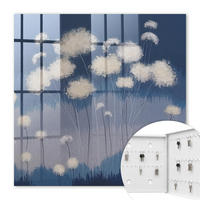 SCHLÜSSELBOX Weiß 30x30 cm – Türöffnung nach rechts - Löwenzahn - Blau, Metall (30/30/5cm) - TULUP