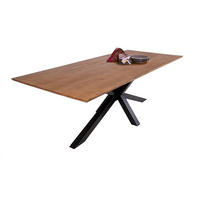 ESSTISCH ABBY - Schwarz/Braun, Holz/Metall (80/120/77cm) - SAM