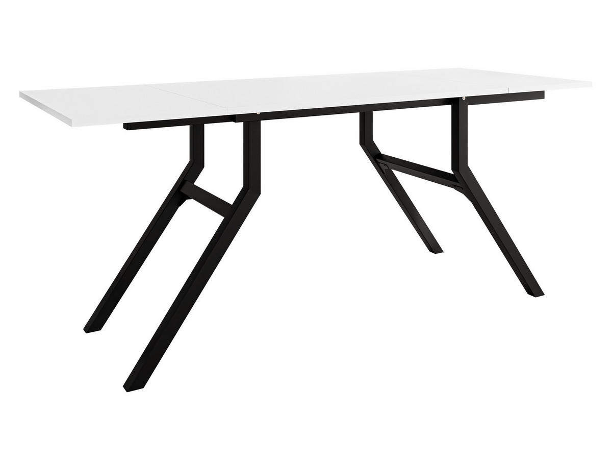 2-IN-1 COUCHTISCH UND ESSTISCH Xena Bis - Schwarz/Weiß, Holzwerkstoff/Metall (70/100/45cm) - MIRJAN24