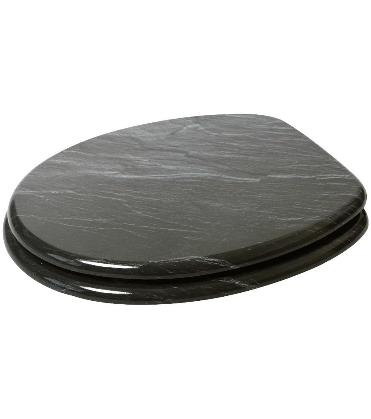 WC-SITZ Granit - Schwarz, Holzwerkstoff (38/6/47cm) - Sanilo
