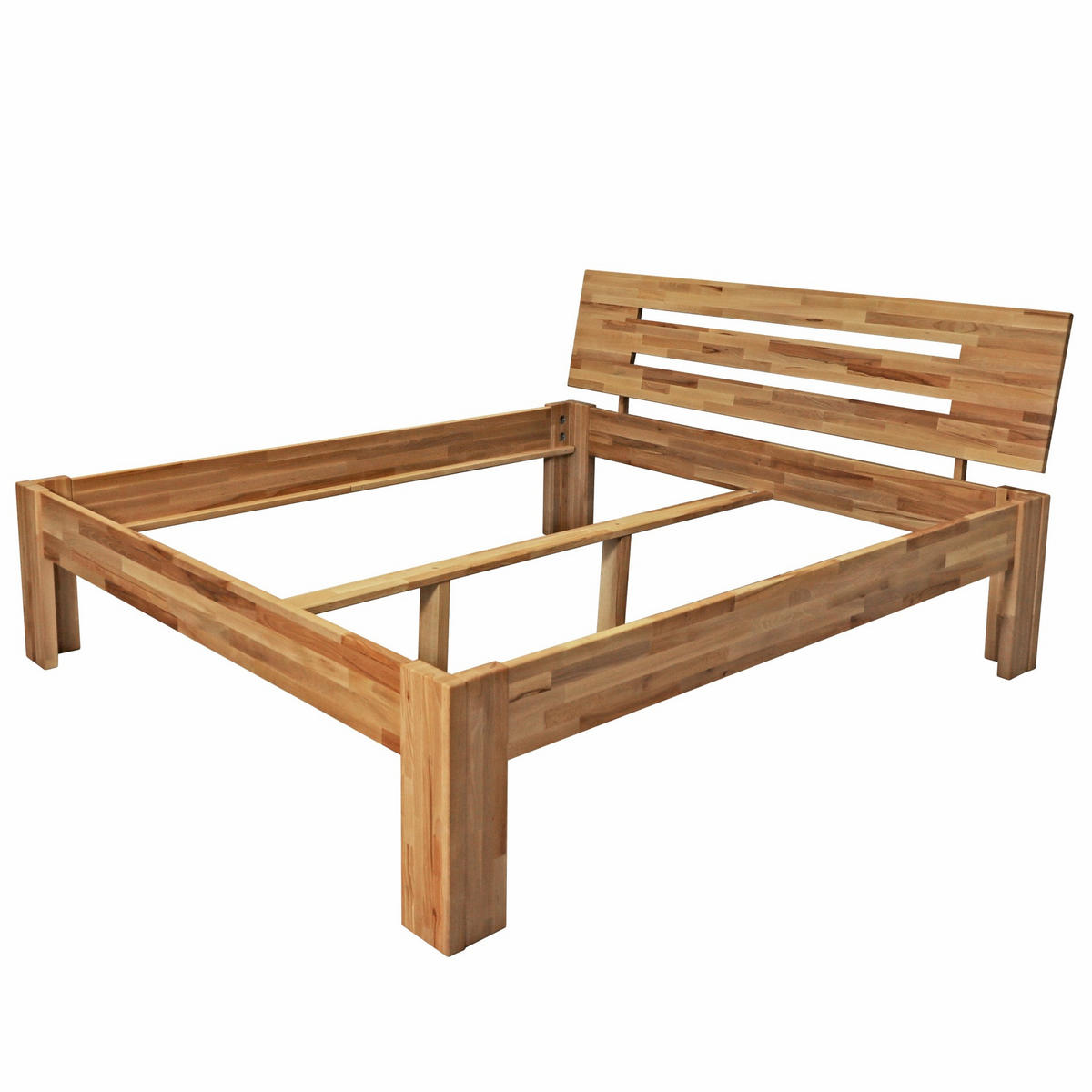 BETT Bubema Solo – Massives Bett aus Kernbuche in Naturoptik - Weiß, Holz (180/200cm) - Betten-ABC