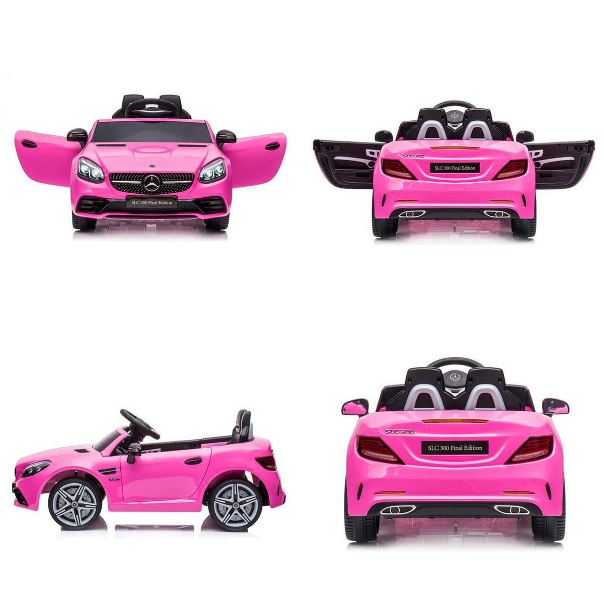 ELEKTROAUTO Mercedes SLC300 pink Fernbedienung MP3 Bluetooth - Rosa, Kunststoff (107/63/44cm) - Chipolino