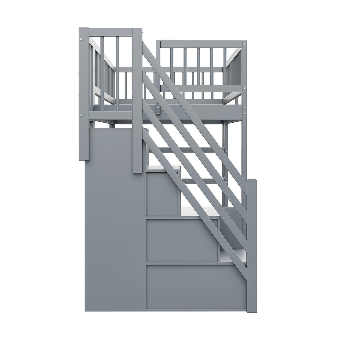 HOCHBETT Massivholz 90/200 cm Grau - Grau, Holz - Raumix