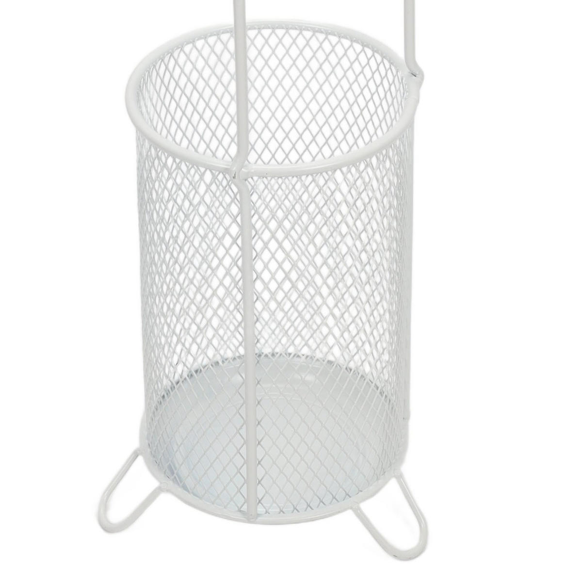 SCHIRMSTÄNDER aus Metall Zilo 18/18/50 cm - Weiß, Metall (18/50/18cm) - Home Styling Collection