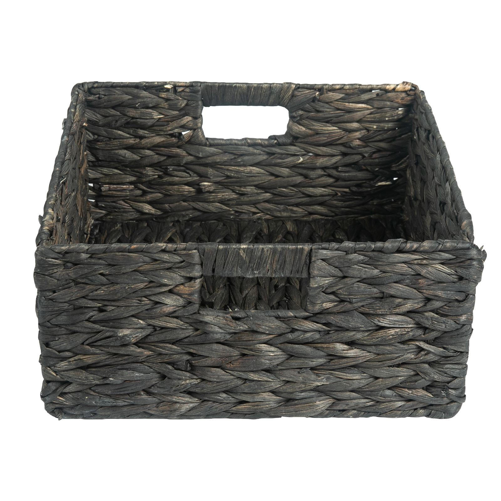 AUFBEWAHRUNGSKÖRBE LANZI 2ER-SET - Schwarz, Naturmaterialen (32/15/32cm) - IDIMEX
