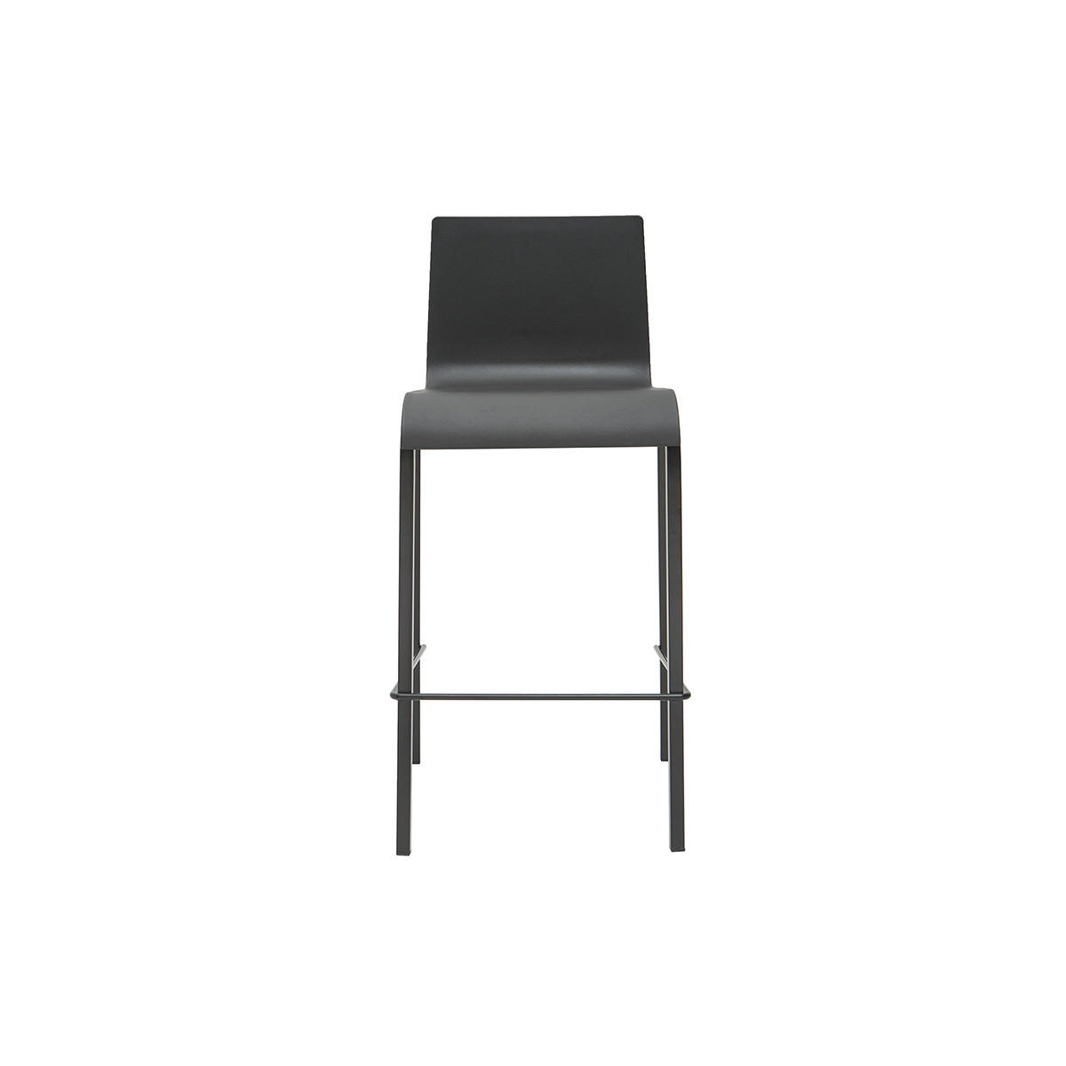 BARHOCKER Designer Stapelbar Schwarz H65 KUPA - Schwarz, Kunststoff (45/91/44.5cm) - Miliboo