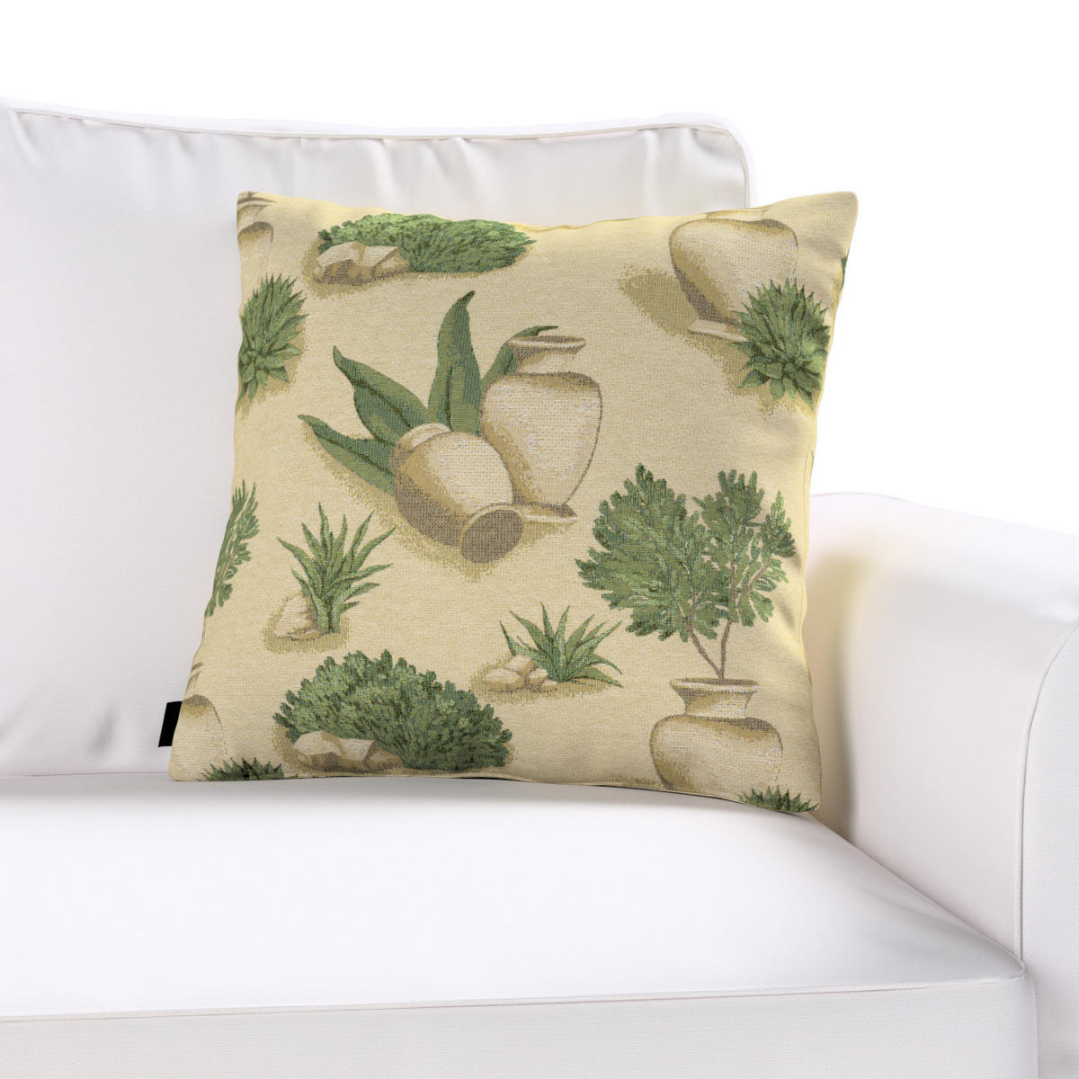 KISSENHÜLLE Mia 43x43 cm - Grün, Textil (43/1cm) - Dekoria